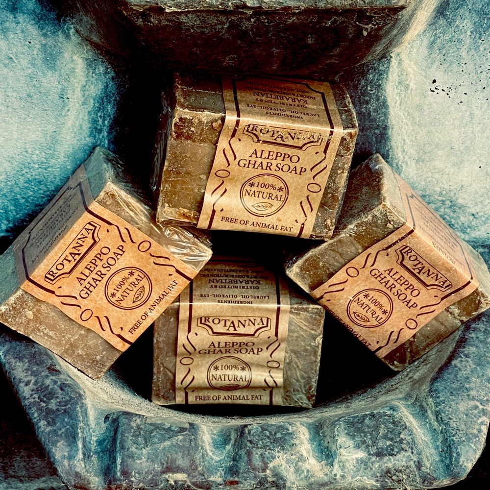 4/PK Aleppo Ghar Soap Sensitive skin From Origin Pure Olive Laurel Oil Eczema